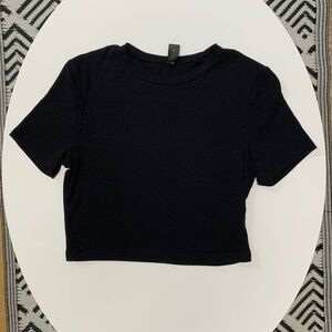 SHEIN Black Ribbed Top